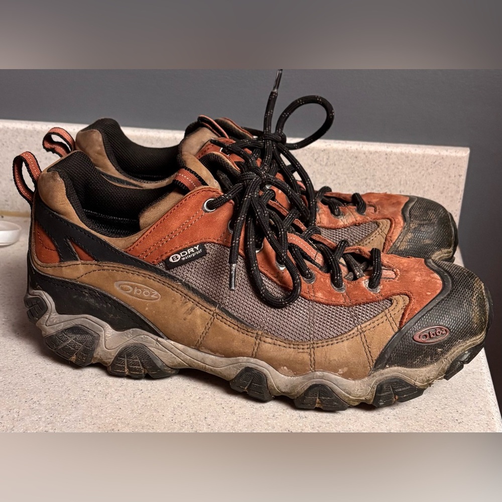 Oboz Men's Firebrand II Low B-Dry Waterproof hiking Shoes Earth Color Sz 11.5